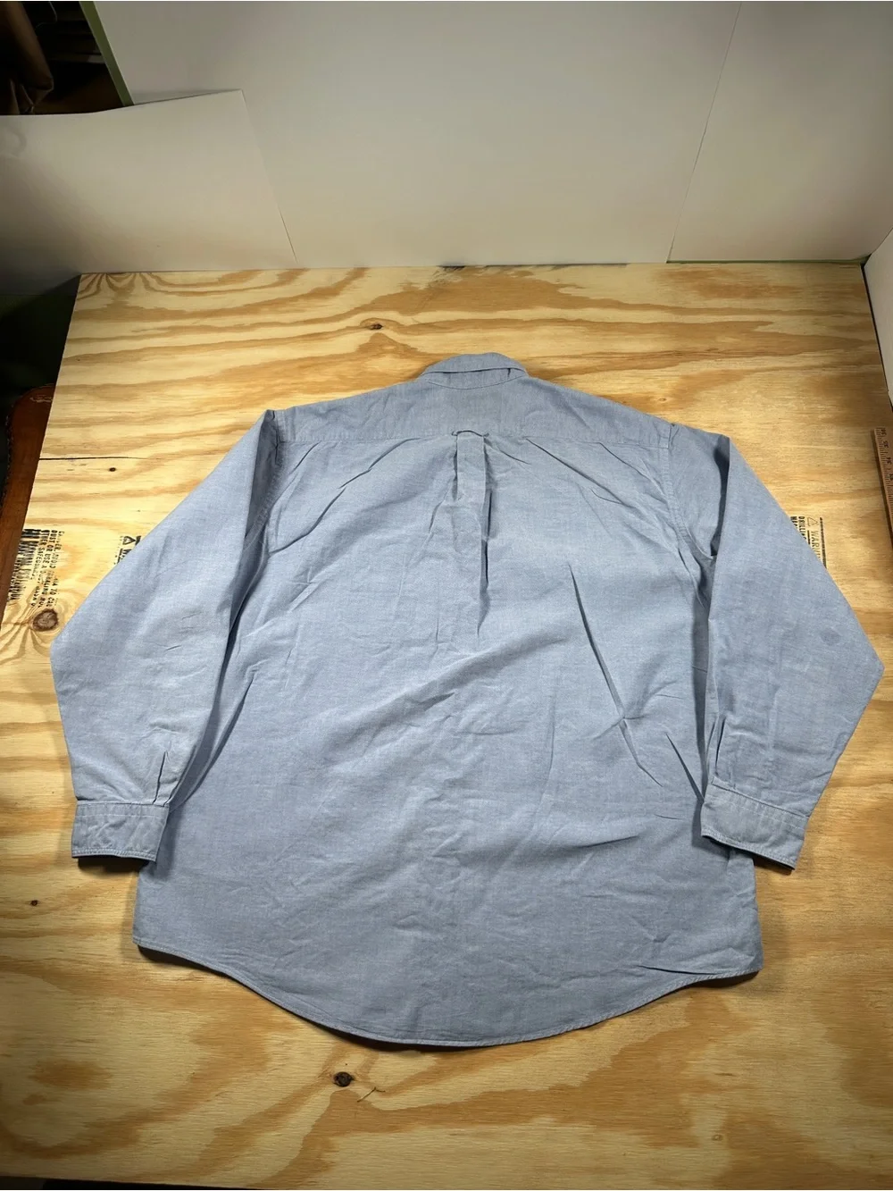 Vintage Lands' End Blue Oxford Shirt Men XL Tall Made USA Button Down Cotton